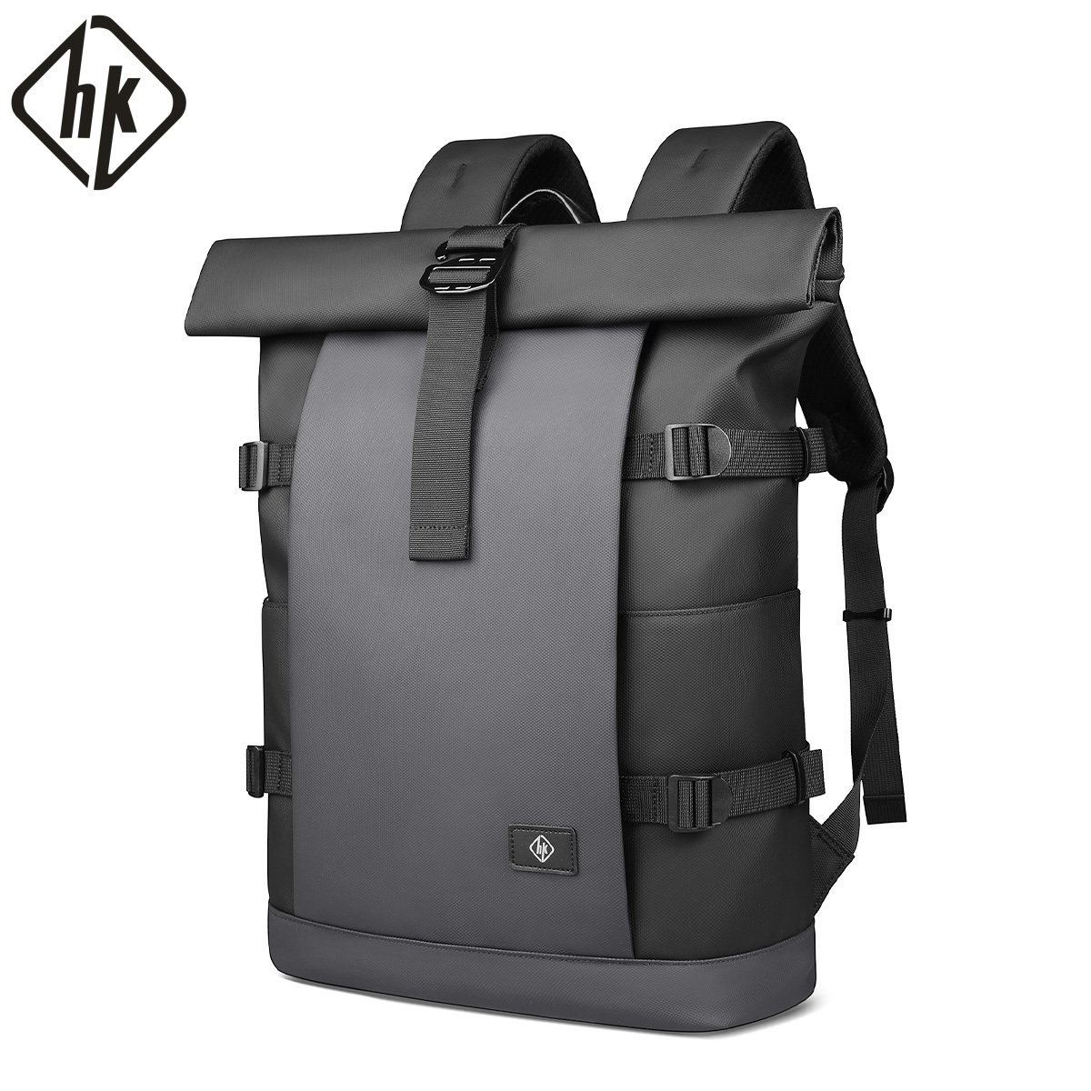 Structured Handbag Top Handle - HK مقاوم للماء لفة على ظهره
