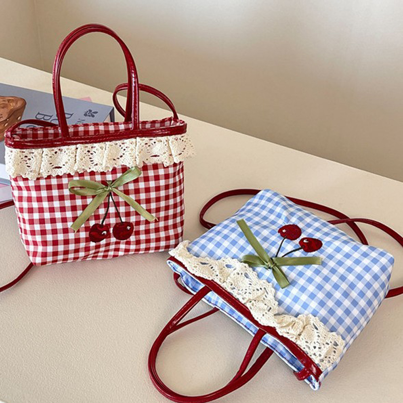 Luxury Bags Cute - حقيبة كتف نسائية كورية بنقشة مربعات