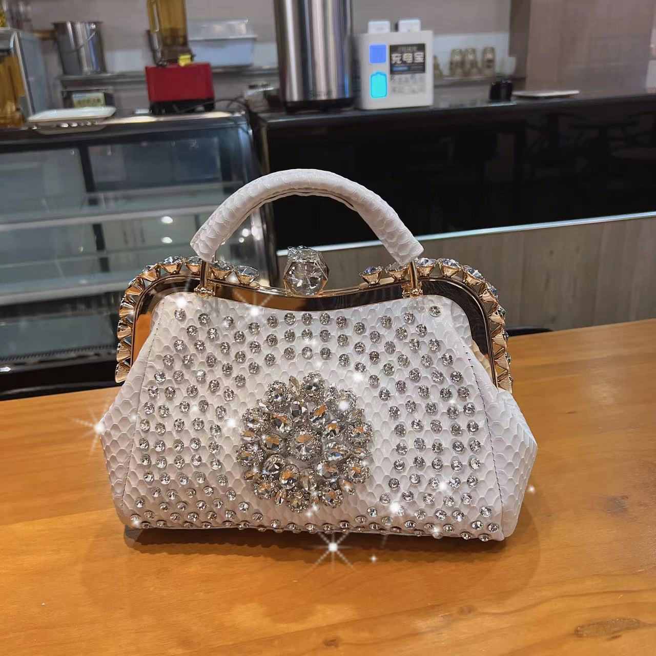 Structured Handbag Top Handle - جديد الراين حقائب بيد علوية للنساء