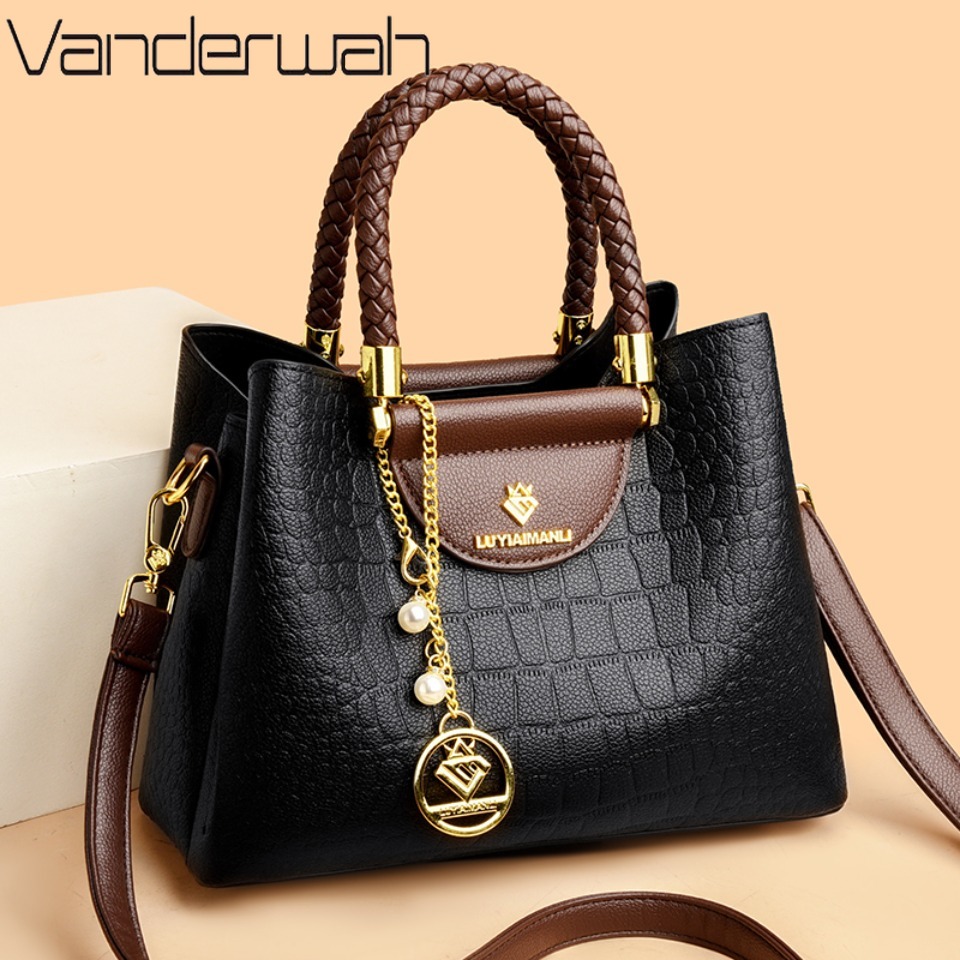 Luxury Bag Collection - المنسوجة مقبض العلامة التجارية حقيقية عالية