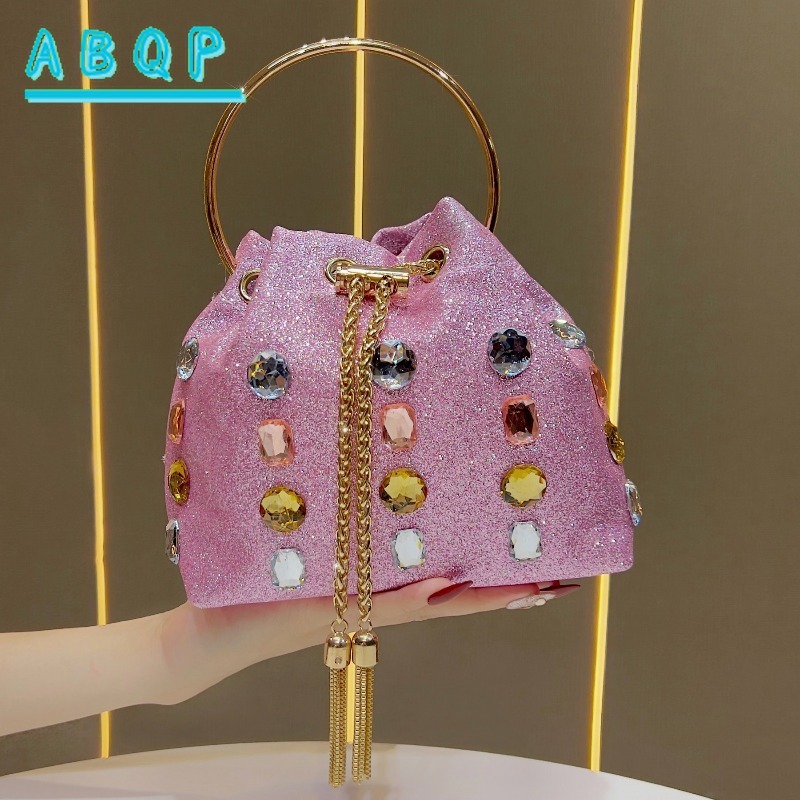 Luxury Bags Sales - حقيبة سهرة نسائية فاخرة مرصعة بالألماس،