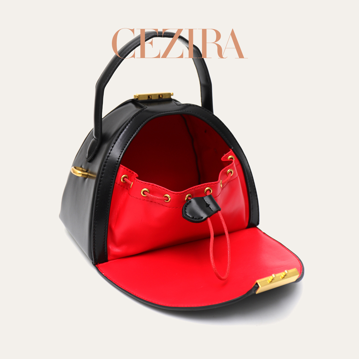 Structured Handbag Top Handle - حقائب نسائية عصرية من الجلد الصناعي