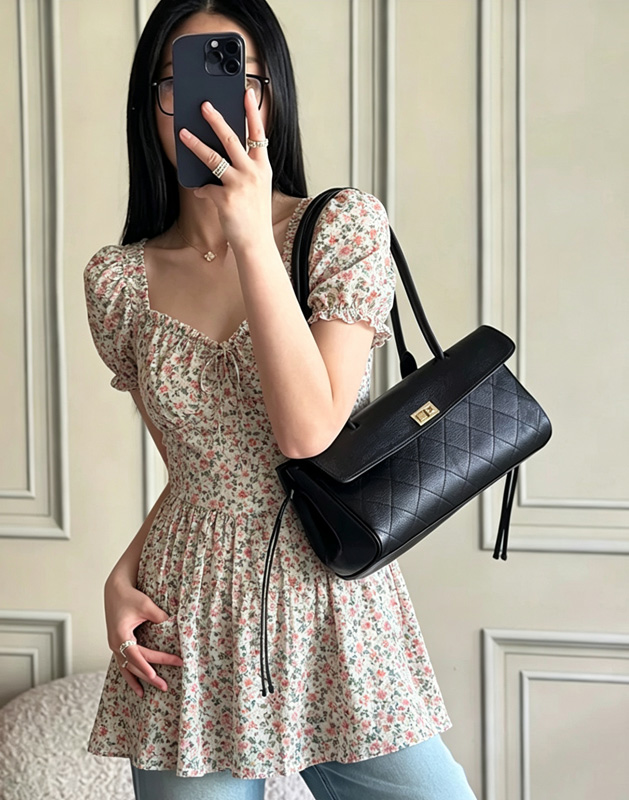 Structured Handbag Top Handle - CLAREGQI 2026 حقيبة كتف نسائية جديدة