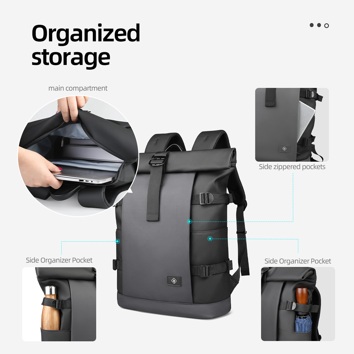 HK مقاوم للماء لفة على ظهره لل - مراجعة Structured Handbag Top Handle وسعره