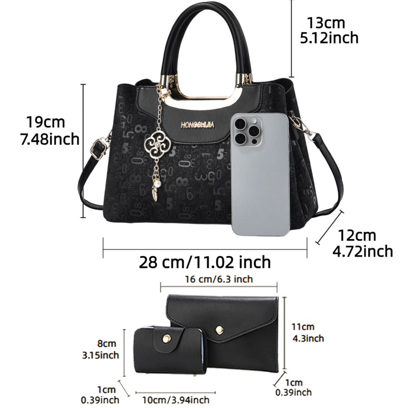 مجموعة حقائب يد نسائية من 3 قط - مراجعة Luxury Zipper Bags وسعره