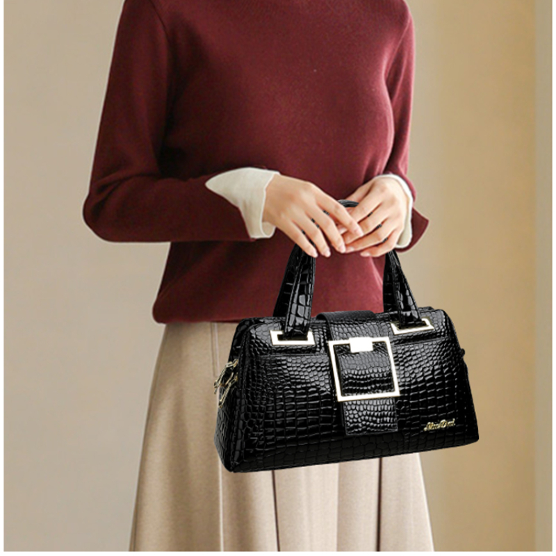 حقيبة يد فاخرة بنمط جلد التمسا - مراجعة Luxury Zipper Bags وسعره