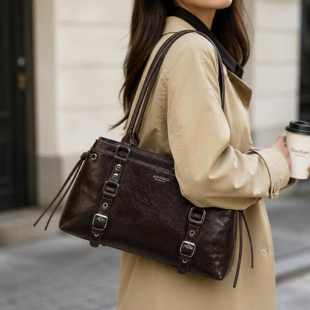 حقيبة يد نسائية متينة ذات شكل  - مراجعة Structured Handbag Top Handle وسعره