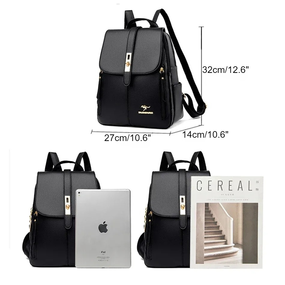 حقيبة ظهر نسائية جلدية ذات سعة - مراجعة Luxury Zipper Bags وسعره