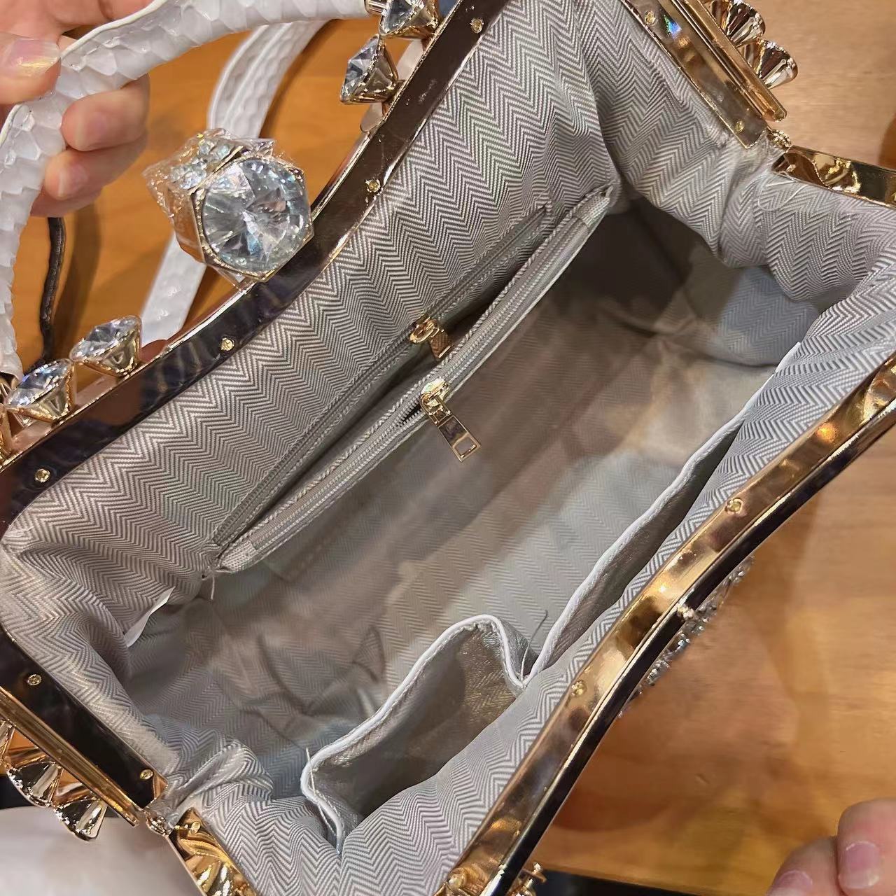 جديد الراين حقائب بيد علوية لل - مراجعة Structured Handbag Top Handle وسعره