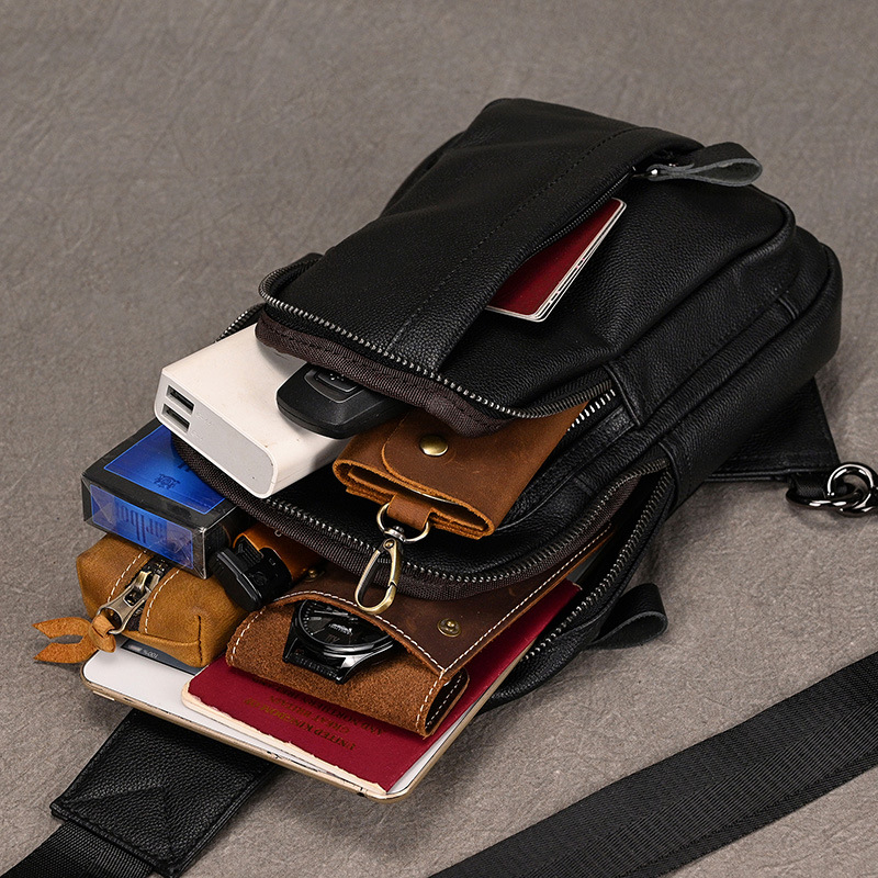 حقيبة صدر من جلد البقر متعددة  - مراجعة Luxury Bags Sling وسعره