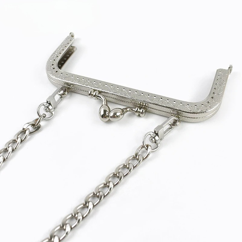 1/2/5 قطع إطار معدني فضي منقوش - مراجعة Luxury Bags With Silver Hardware وسعره