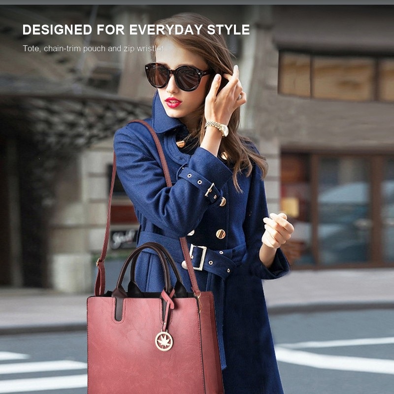 مجموعة حقائب يد نسائية من 3 قط - مراجعة Structured Handbag Top Handle وسعره