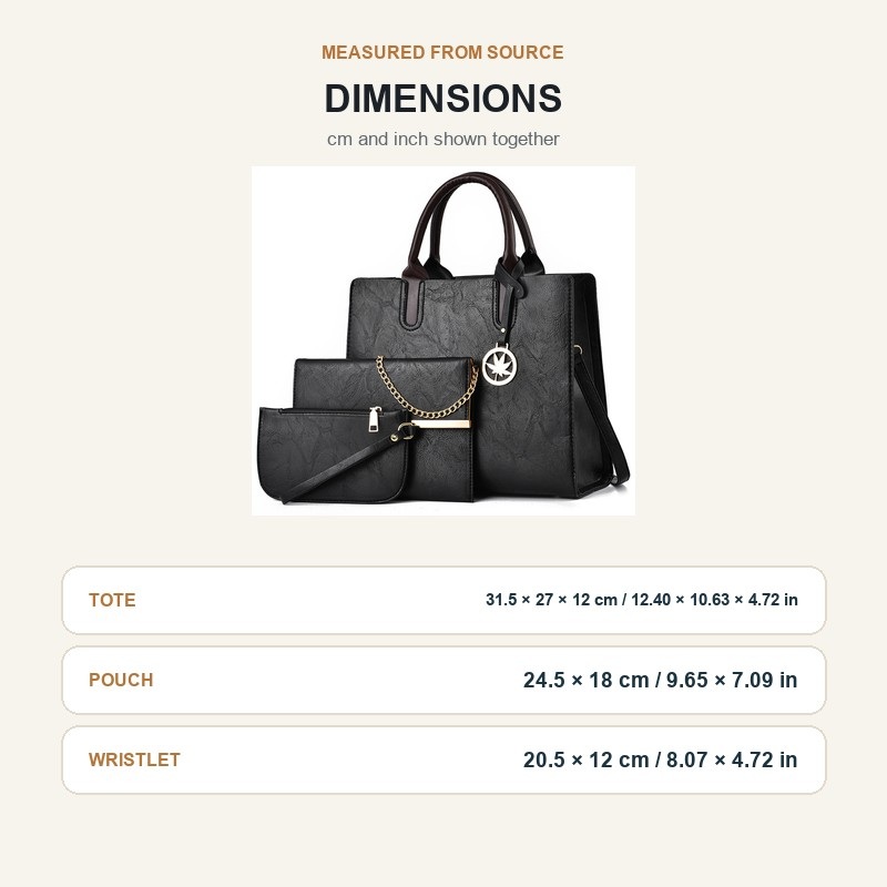 مجموعة حقائب يد نسائية من 3 قط - مراجعة Structured Handbag Top Handle وسعره