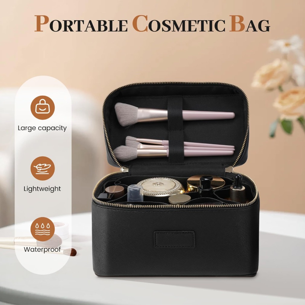 حقيبة مكياج فاخرة من الجلد بنق - مراجعة Luxury Bags For Travel وسعره