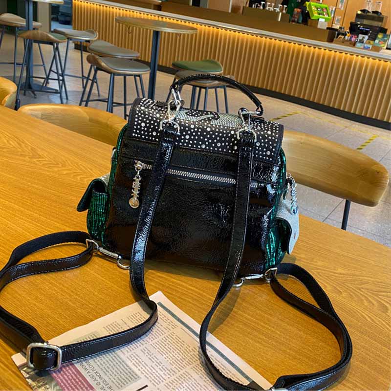 موضة المرأة على ظهره سعة كبيرة - مراجعة Luxury Zipper Bags وسعره
