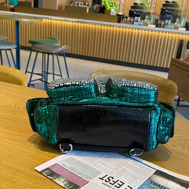 موضة المرأة على ظهره سعة كبيرة - مراجعة Luxury Zipper Bags وسعره